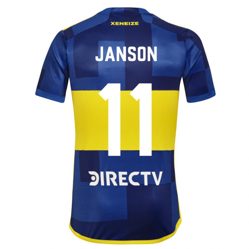 メンズフットボールルーカス・ハンソン#11濃い青 黄色ホームシャツ2023/24ジャージーユニフォーム