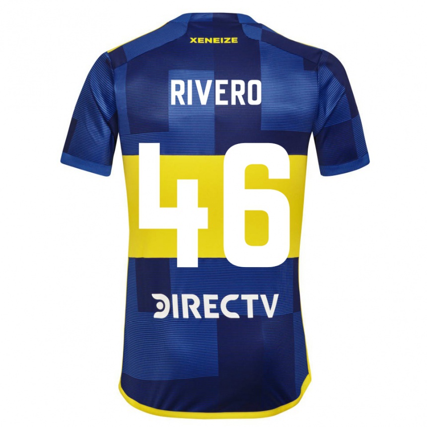 メンズフットボールシモン・リベロ#46濃い青 黄色ホームシャツ2023/24ジャージーユニフォーム