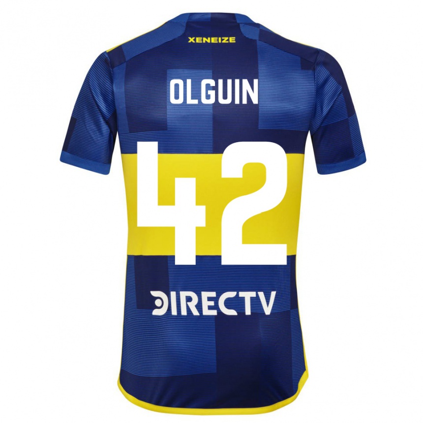 メンズフットボールマティアス・オルギン#42濃い青 黄色ホームシャツ2023/24ジャージーユニフォーム