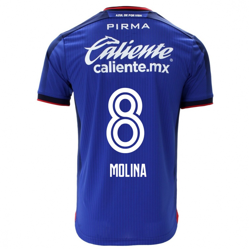 メンズフットボールダリア・モリーナ#8青ホームシャツ2023/24ジャージーユニフォーム