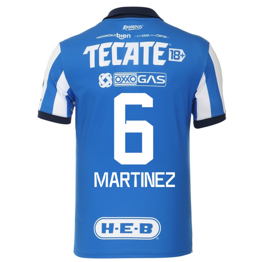 メンズフットボールアレハンドラ・マルティネス#6ブルーホワイトホームシャツ2023/24ジャージーユニフォーム