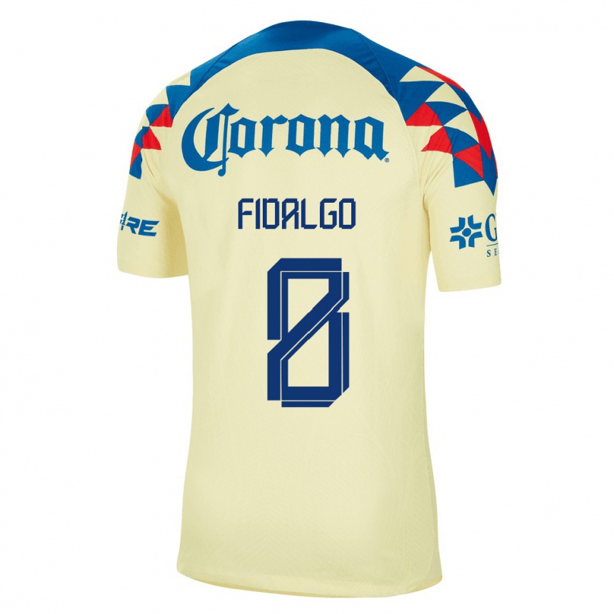 メンズフットボールアルバロ・フィダルゴ・フェルナンデス#8黄色ホームシャツ2023/24ジャージーユニフォーム