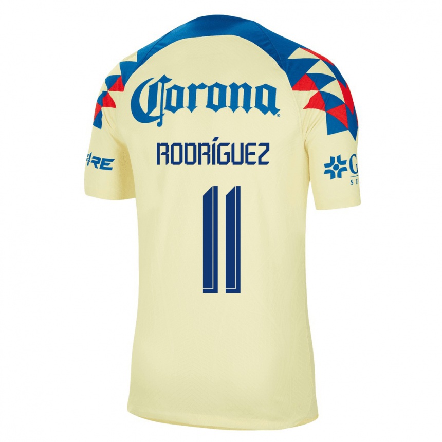 メンズフットボールジョナタン・ロドリゲス#11黄色ホームシャツ2023/24ジャージーユニフォーム