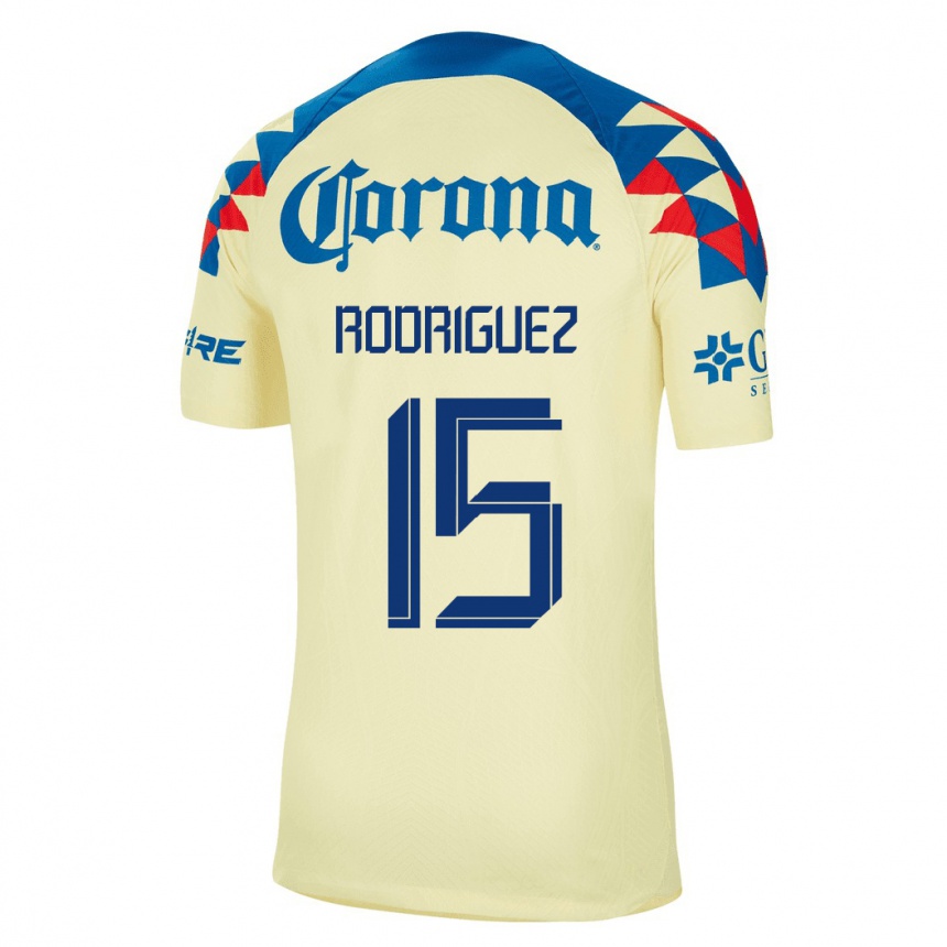 メンズフットボールキンバリー・ロドリゲス#15黄色ホームシャツ2023/24ジャージーユニフォーム