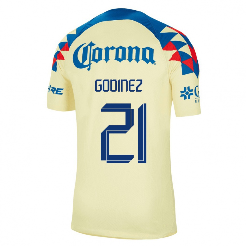 メンズフットボールアレクサンドラ・ゴディネス#21黄色ホームシャツ2023/24ジャージーユニフォーム