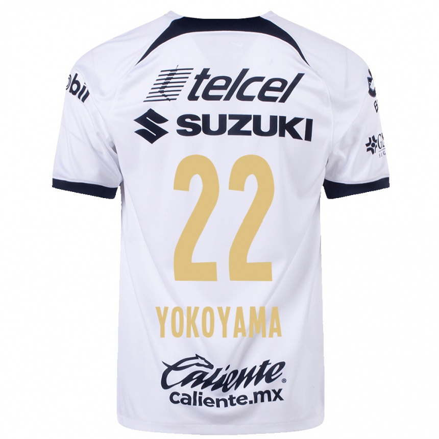 メンズフットボールマリア・アケミ・ヨコヤマ・カーロン#22白ホームシャツ2023/24ジャージーユニフォーム