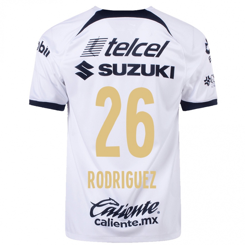 メンズフットボールルシア・ロドリゲス#26白ホームシャツ2023/24ジャージーユニフォーム