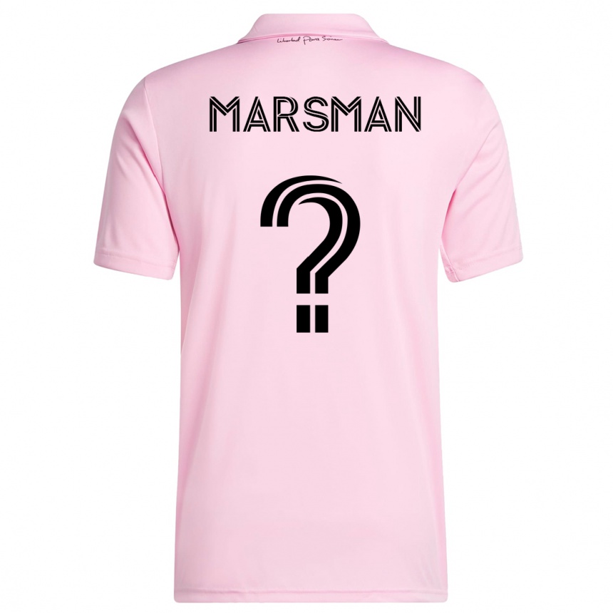 メンズフットボールニック・マルスマン#0ピンクホームシャツ2023/24ジャージーユニフォーム