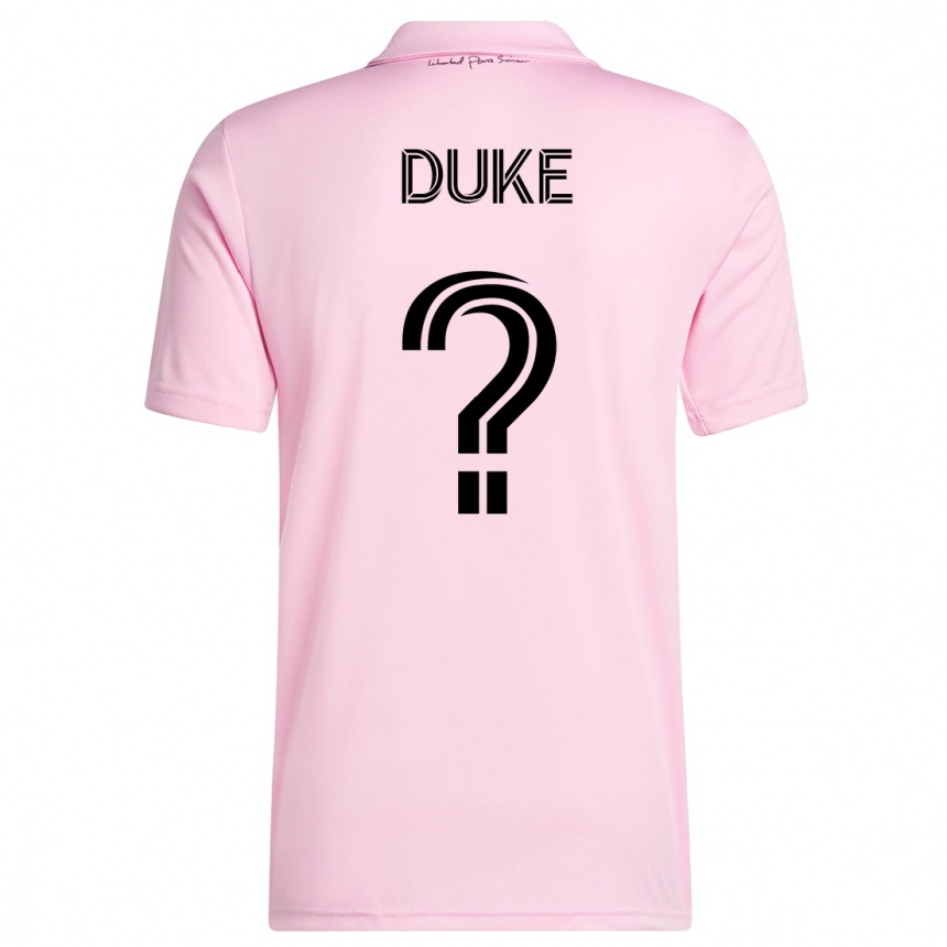 メンズフットボールブライス・デューク#0ピンクホームシャツ2023/24ジャージーユニフォーム