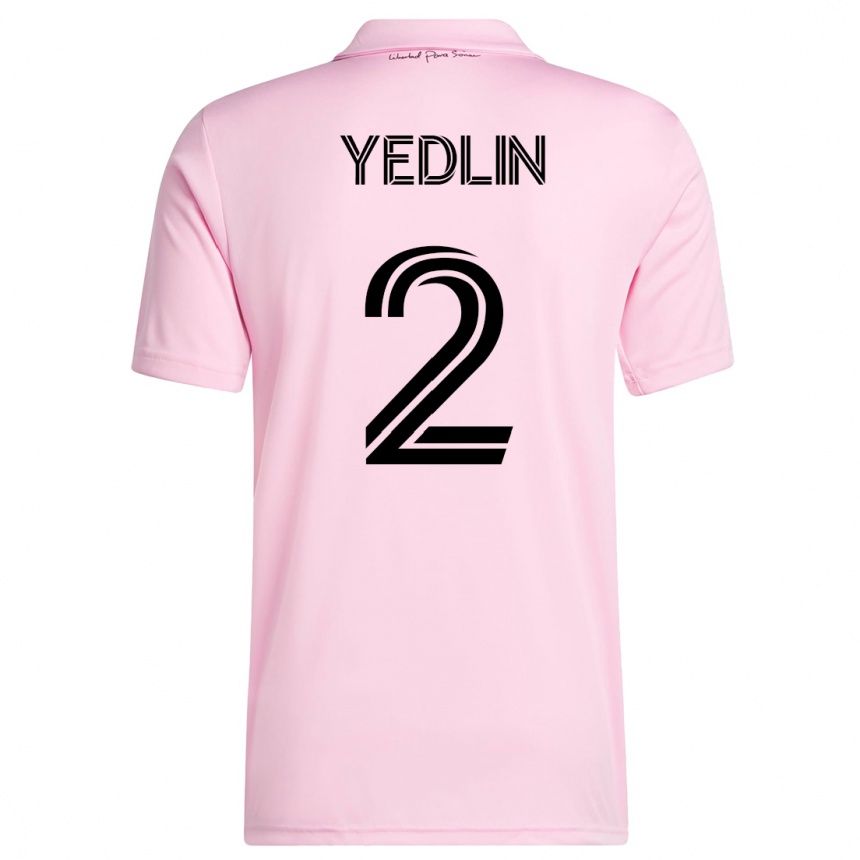 メンズフットボールデアンドレ・イェドリン#2ピンクホームシャツ2023/24ジャージーユニフォーム