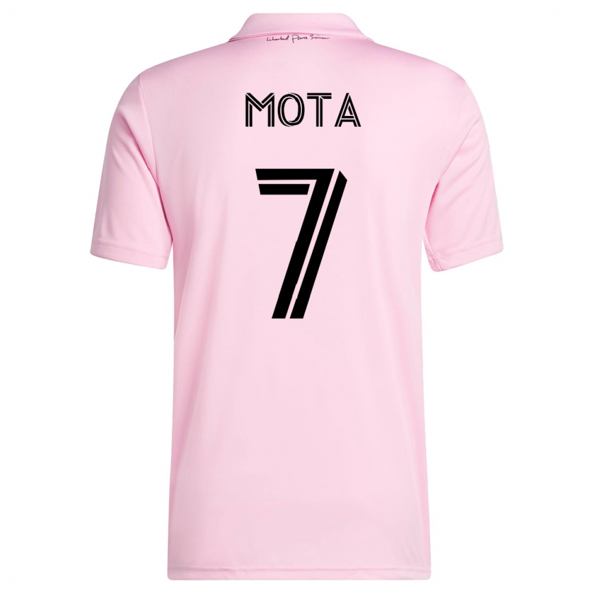 メンズフットボールジェアン・モタ・オリヴェイラ・ジ・ソウザ#7ピンクホームシャツ2023/24ジャージーユニフォーム