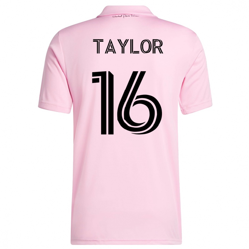 メンズフットボールロバート・テイラー#16ピンクホームシャツ2023/24ジャージーユニフォーム