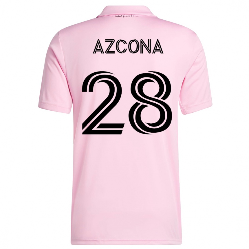 メンズフットボールエディソン・アスコナ#28ピンクホームシャツ2023/24ジャージーユニフォーム