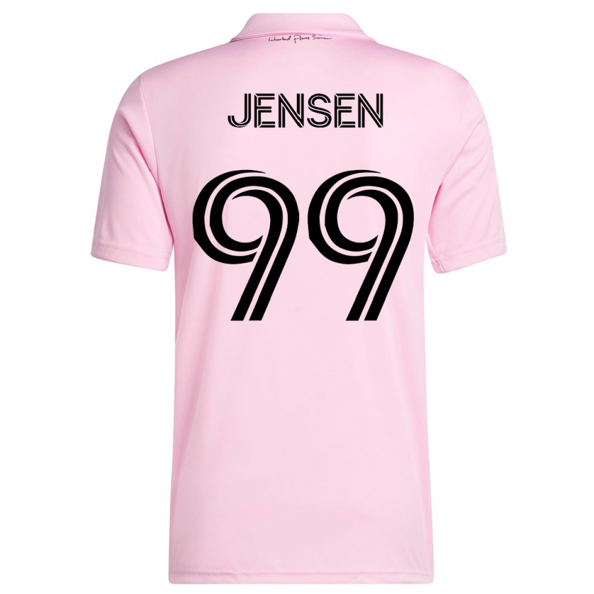 メンズフットボールコール・ジェンセン#99ピンクホームシャツ2023/24ジャージーユニフォーム