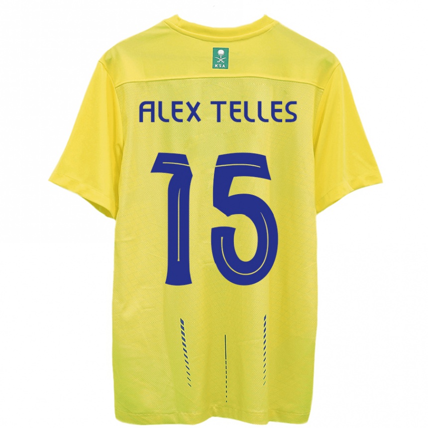 メンズフットボールアレックス・ニコラオ・テレス#15黄色ホームシャツ2023/24ジャージーユニフォーム