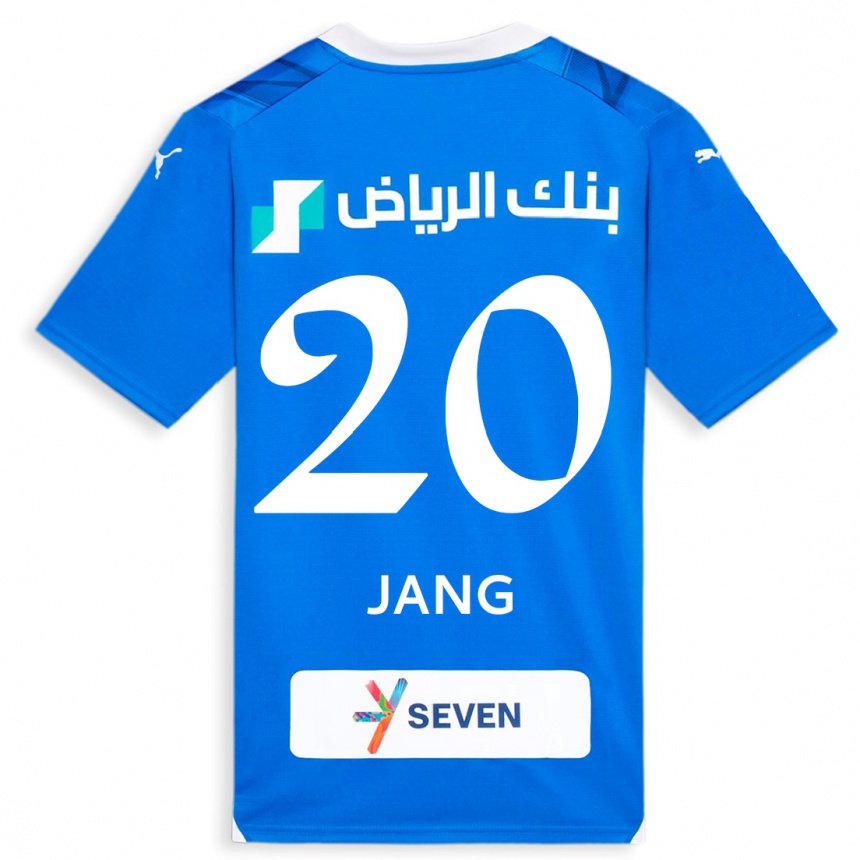 メンズフットボール張 賢秀#20青ホームシャツ2023/24ジャージーユニフォーム