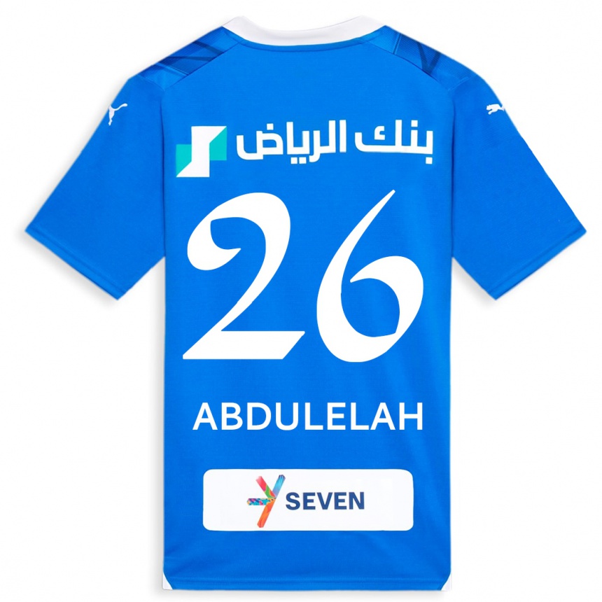 メンズフットボールアブドゥレラー・アル・マルキ#26青ホームシャツ2023/24ジャージーユニフォーム