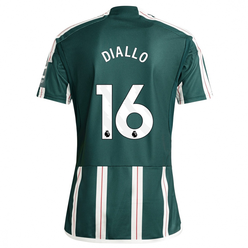 メンズフットボールアマド・トラオレ#16濃い緑色アウェイシャツ2023/24ジャージーユニフォーム