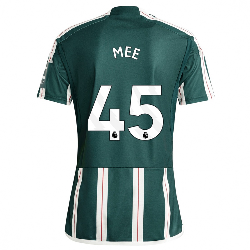 メンズフットボールダーモット・ミー#45濃い緑色アウェイシャツ2023/24ジャージーユニフォーム