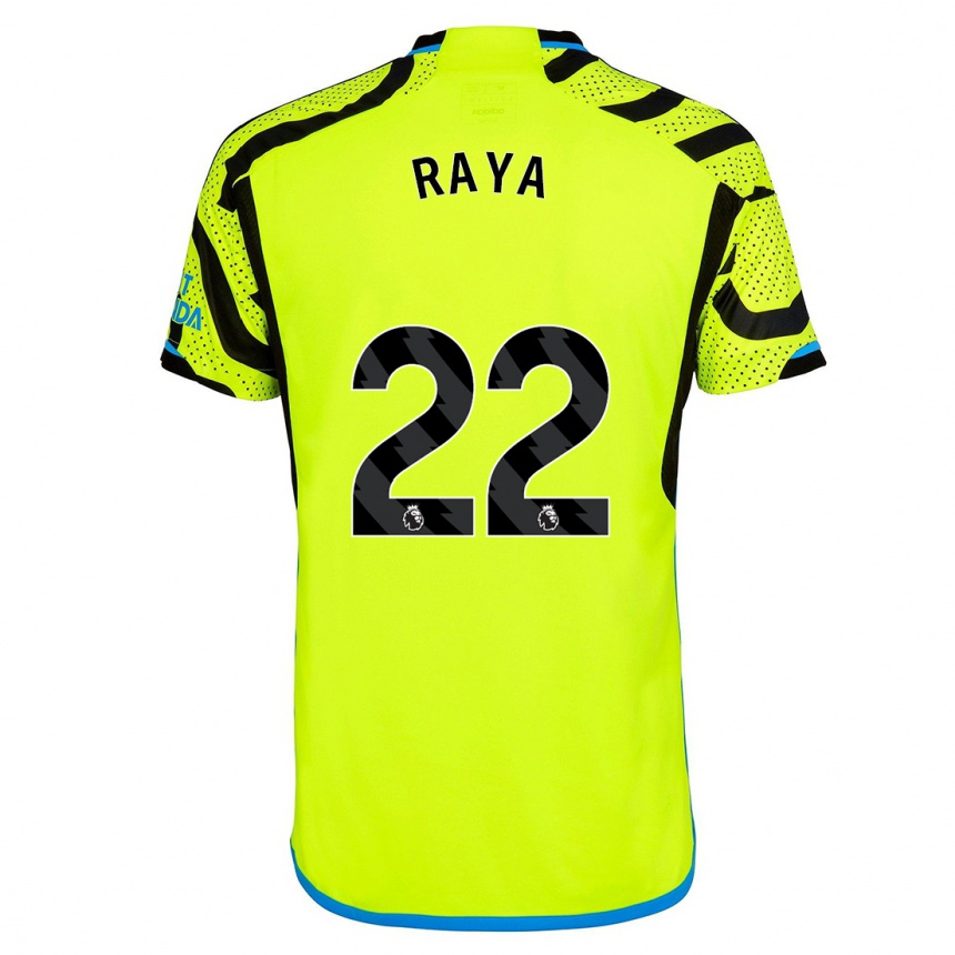 メンズフットボールダビド・ラヤ#22黄色アウェイシャツ2023/24ジャージーユニフォーム