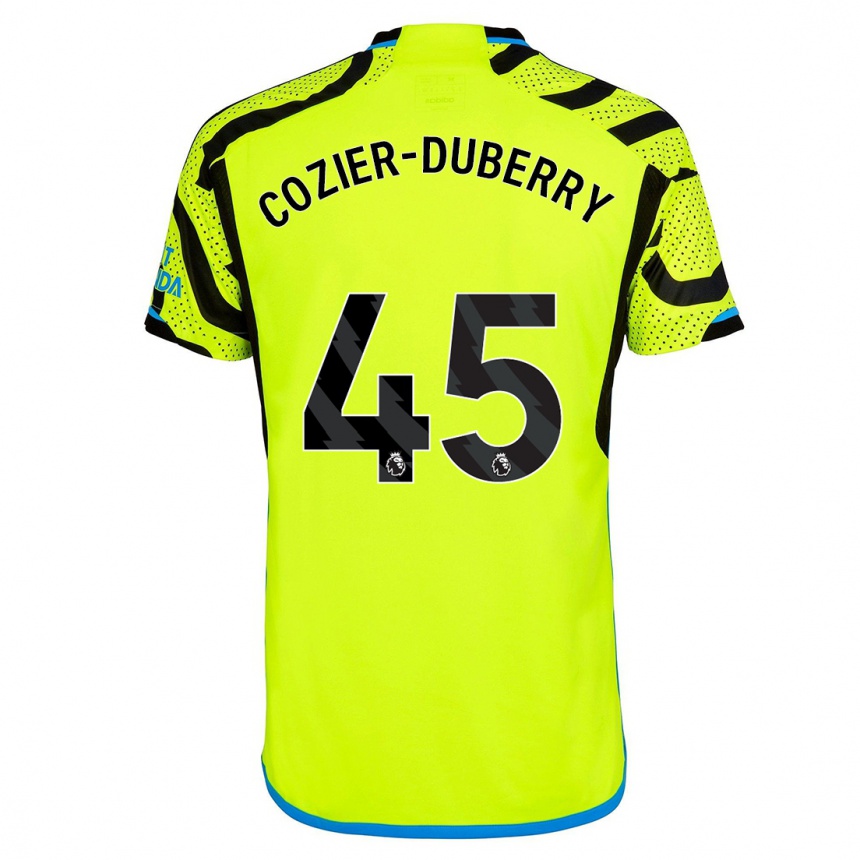メンズフットボールアマリオ・コジアー・デュベリー#45黄色アウェイシャツ2023/24ジャージーユニフォーム