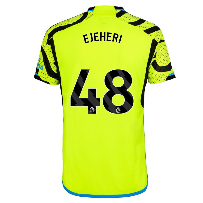 メンズフットボールオヴィー・エゼヘリ#48黄色アウェイシャツ2023/24ジャージーユニフォーム