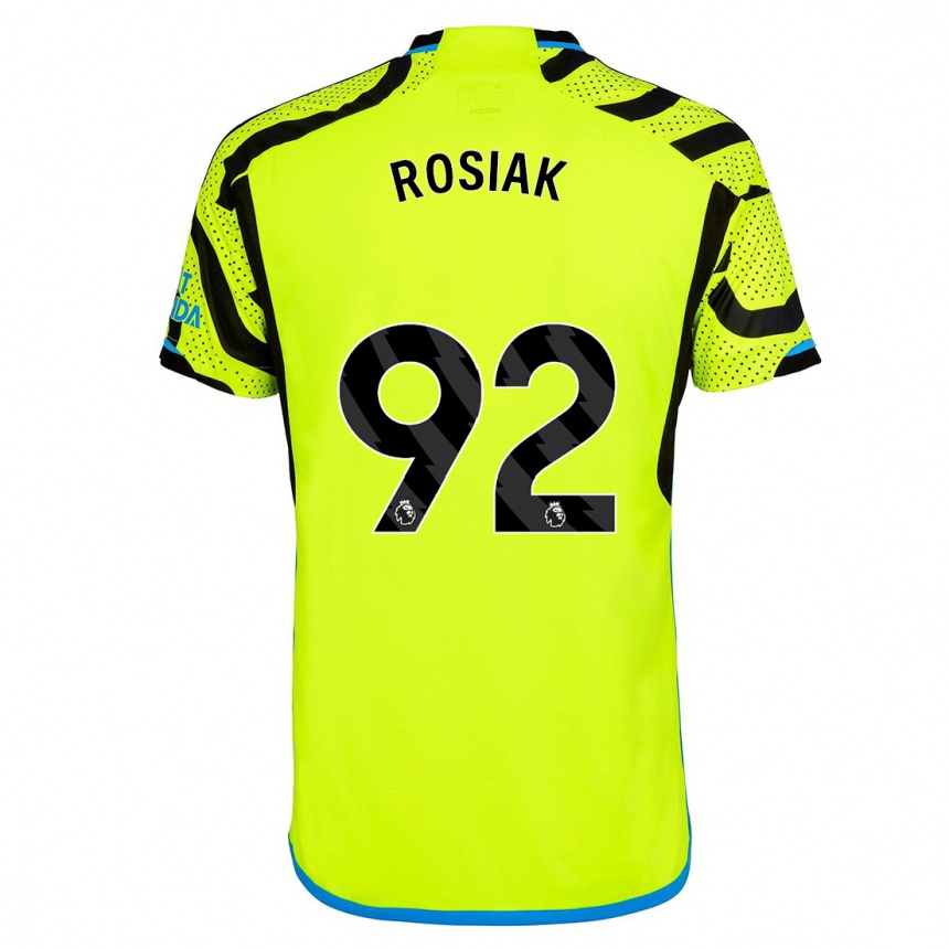 メンズフットボールミハル・ロシアック#92黄色アウェイシャツ2023/24ジャージーユニフォーム