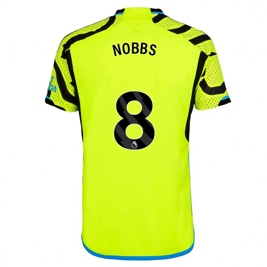 メンズフットボールジョーダン・ノップス#8黄色アウェイシャツ2023/24ジャージーユニフォーム
