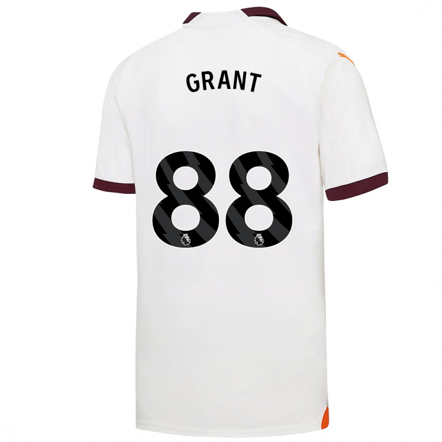 メンズフットボールトゥルー・グラント#88白アウェイシャツ2023/24ジャージーユニフォーム
