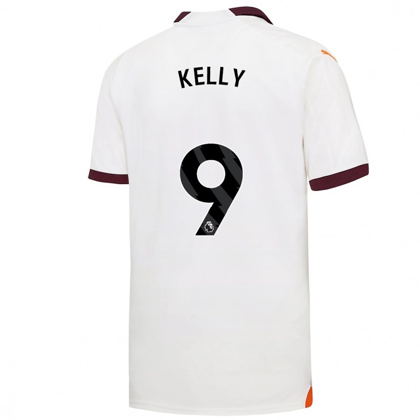 メンズフットボールクロエ・ケリー#9白アウェイシャツ2023/24ジャージーユニフォーム