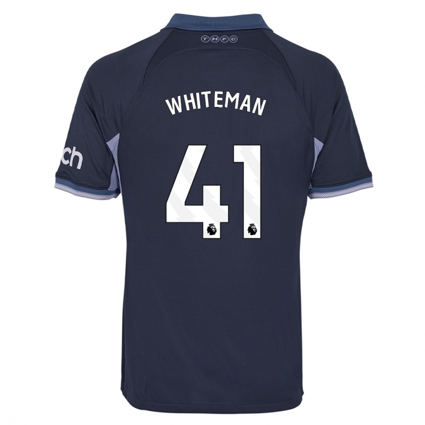 メンズフットボールアルフィー・ホワイトマン#41濃紺アウェイシャツ2023/24ジャージーユニフォーム