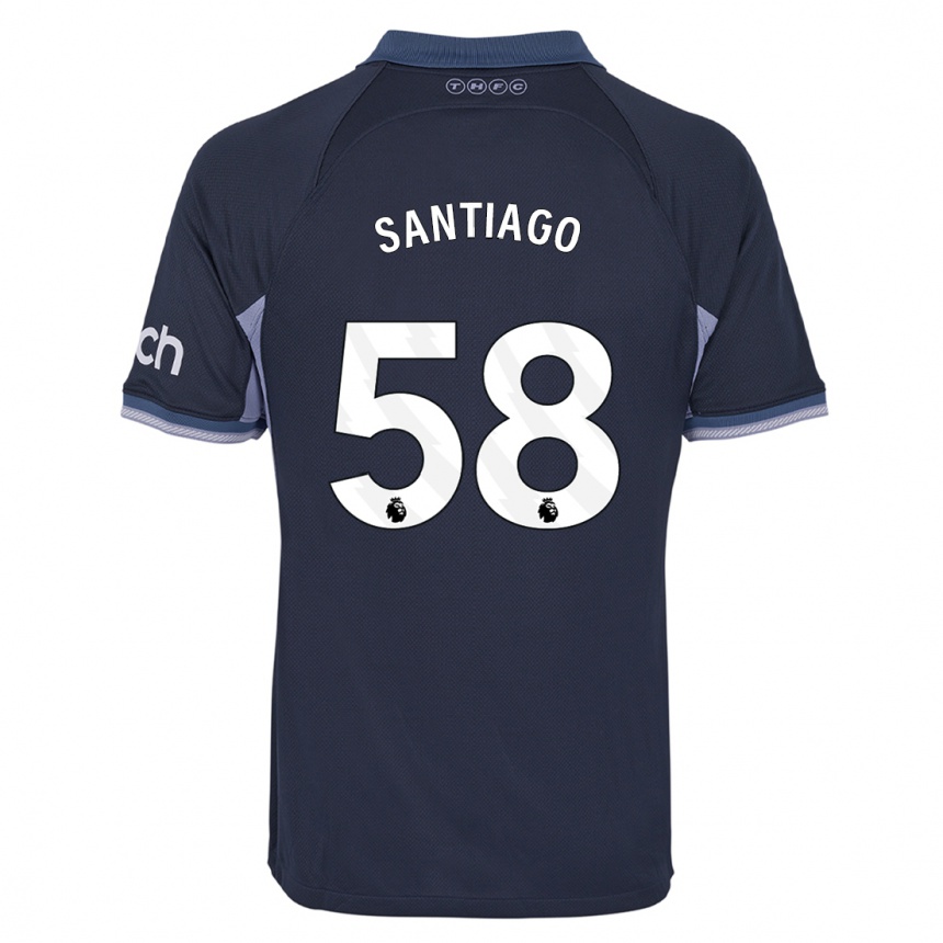 メンズフットボールヤゴサンティアゴ#58濃紺アウェイシャツ2023/24ジャージーユニフォーム