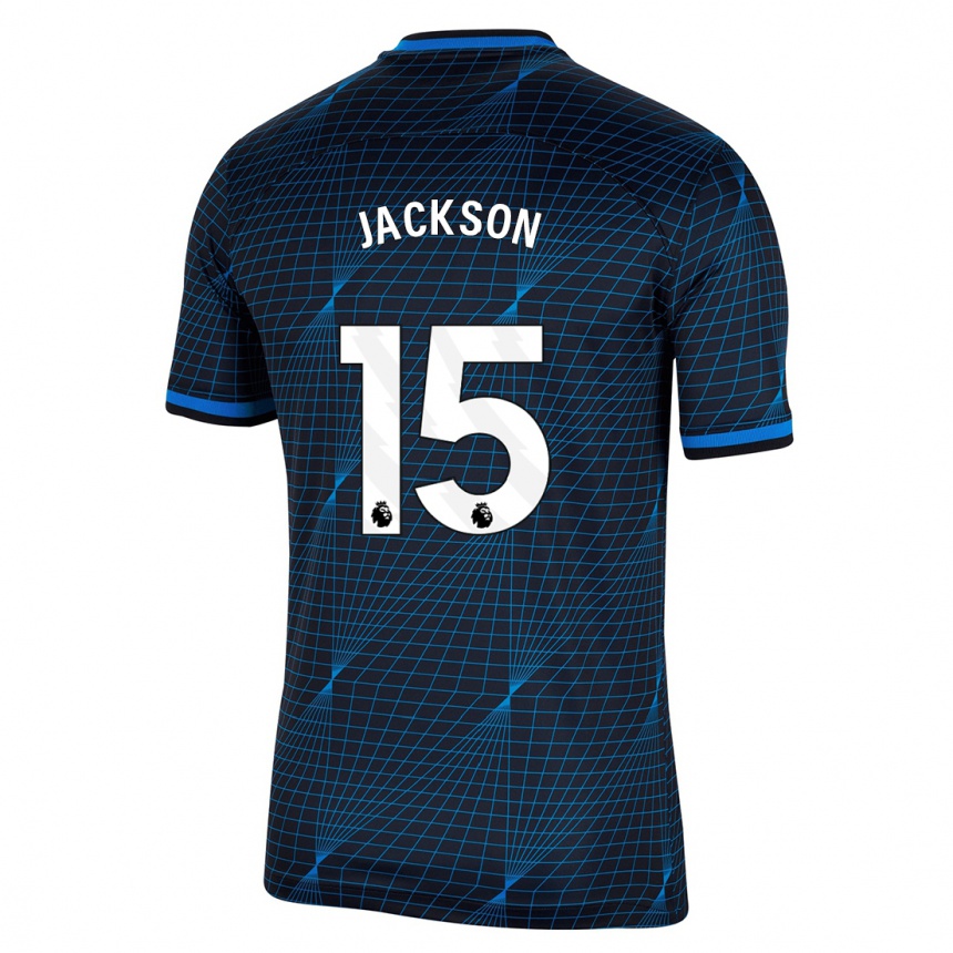 メンズフットボールニコラス・ジャクソン#15濃紺アウェイシャツ2023/24ジャージーユニフォーム