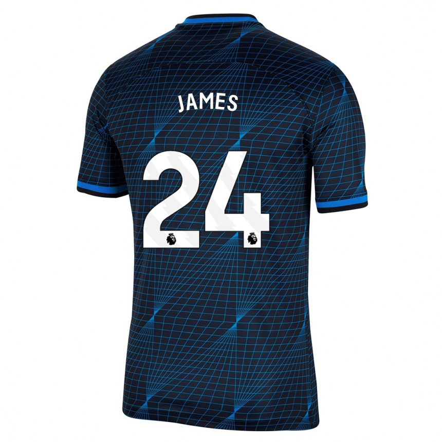 メンズフットボールリース・ジェイムズ#24濃紺アウェイシャツ2023/24ジャージーユニフォーム