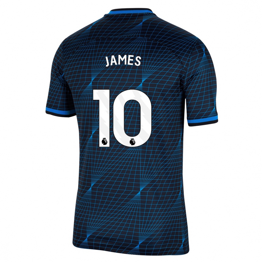 メンズフットボールローレン・ジェームズ#10濃紺アウェイシャツ2023/24ジャージーユニフォーム