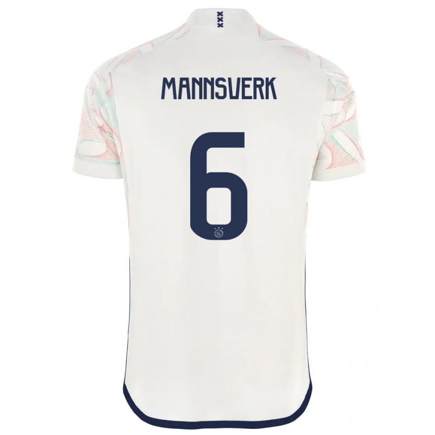 メンズフットボールシヴェルト・マンスヴェルク#6白アウェイシャツ2023/24ジャージーユニフォーム