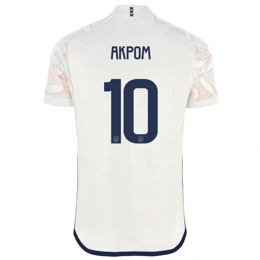 メンズフットボールチュバ・アクポム#10白アウェイシャツ2023/24ジャージーユニフォーム