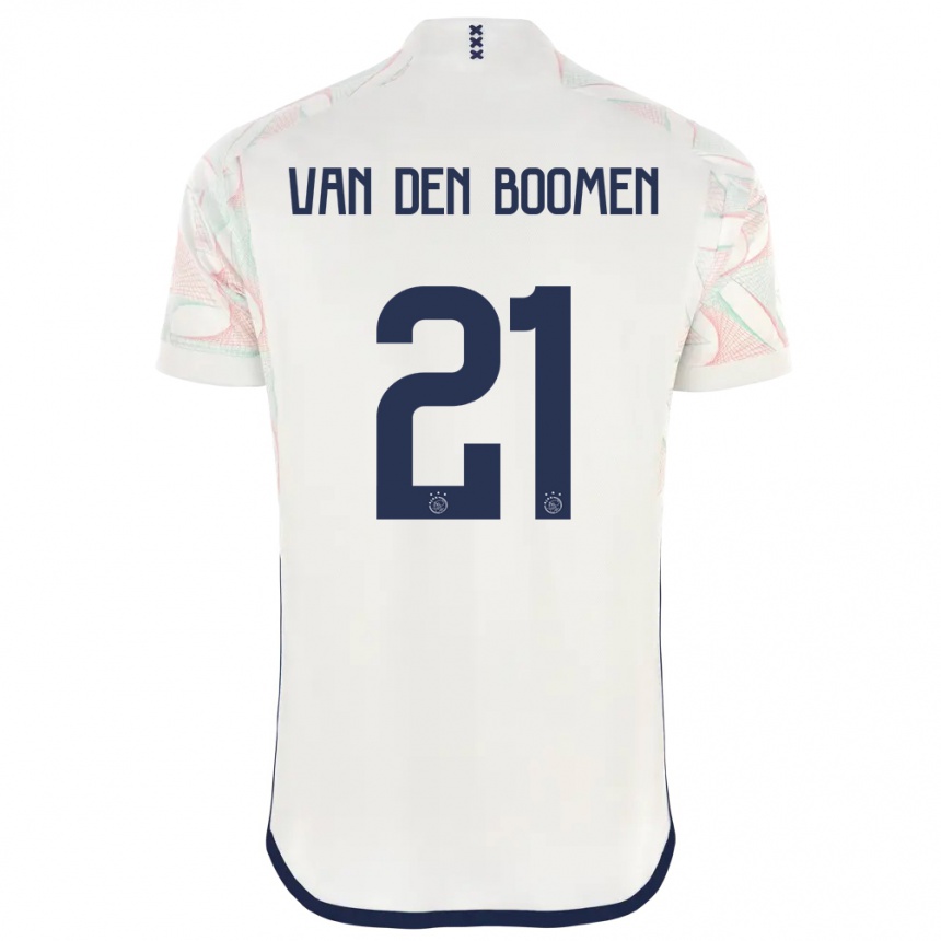 メンズフットボールブランコ・ファン・デン・ボーメン#21白アウェイシャツ2023/24ジャージーユニフォーム