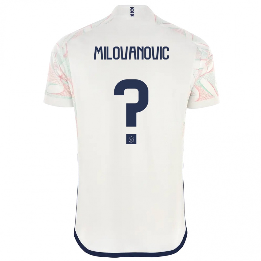 メンズフットボールマテヤ・ミロヴァノヴィッチ#0白アウェイシャツ2023/24ジャージーユニフォーム