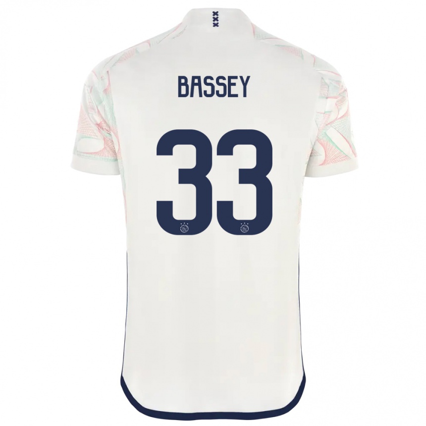 メンズフットボールカルバン・バッシー#33白アウェイシャツ2023/24ジャージーユニフォーム