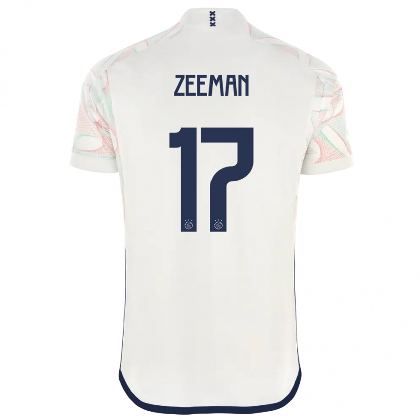 メンズフットボールケリー・ゼーマン#17白アウェイシャツ2023/24ジャージーユニフォーム