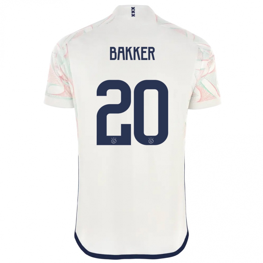 メンズフットボールエシュリー・バッカー#20白アウェイシャツ2023/24ジャージーユニフォーム