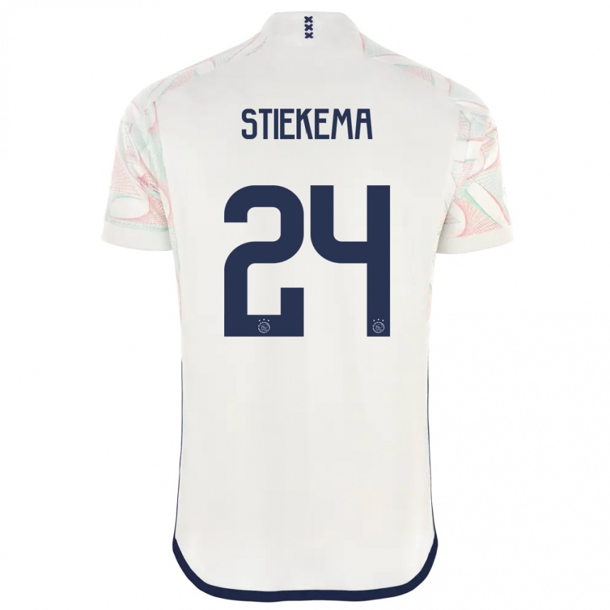 メンズフットボールアイリス・スティケマ#24白アウェイシャツ2023/24ジャージーユニフォーム