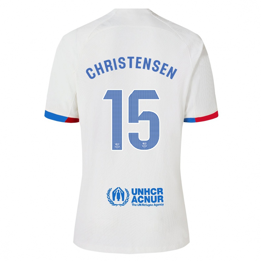 メンズフットボールアンドレアス・クリステンセン#15白アウェイシャツ2023/24ジャージーユニフォーム