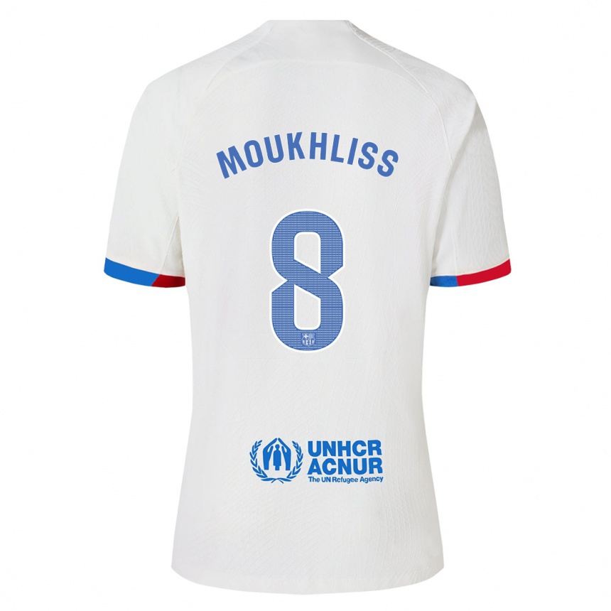 メンズフットボールモハ・ムークリス#8白アウェイシャツ2023/24ジャージーユニフォーム