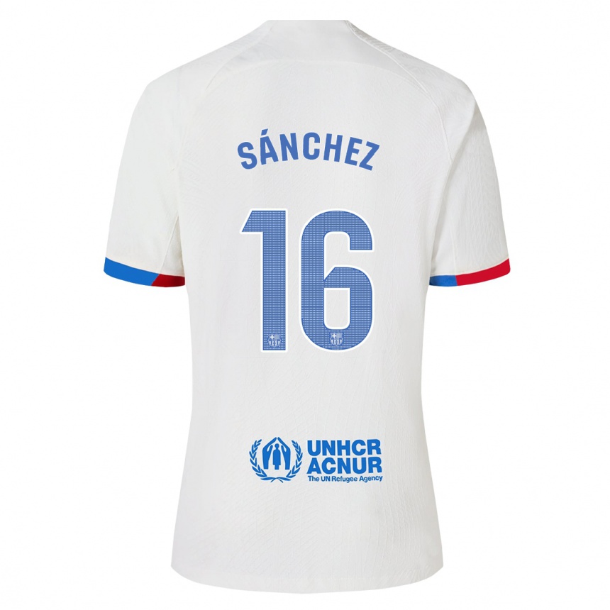 メンズフットボールエドゥ・サンチェス#16白アウェイシャツ2023/24ジャージーユニフォーム
