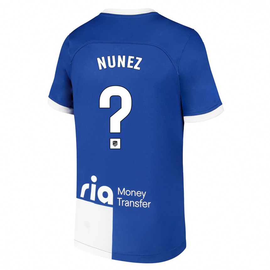メンズフットボールラファエル・ヌニェス#0ブルーホワイトアウェイシャツ2023/24ジャージーユニフォーム