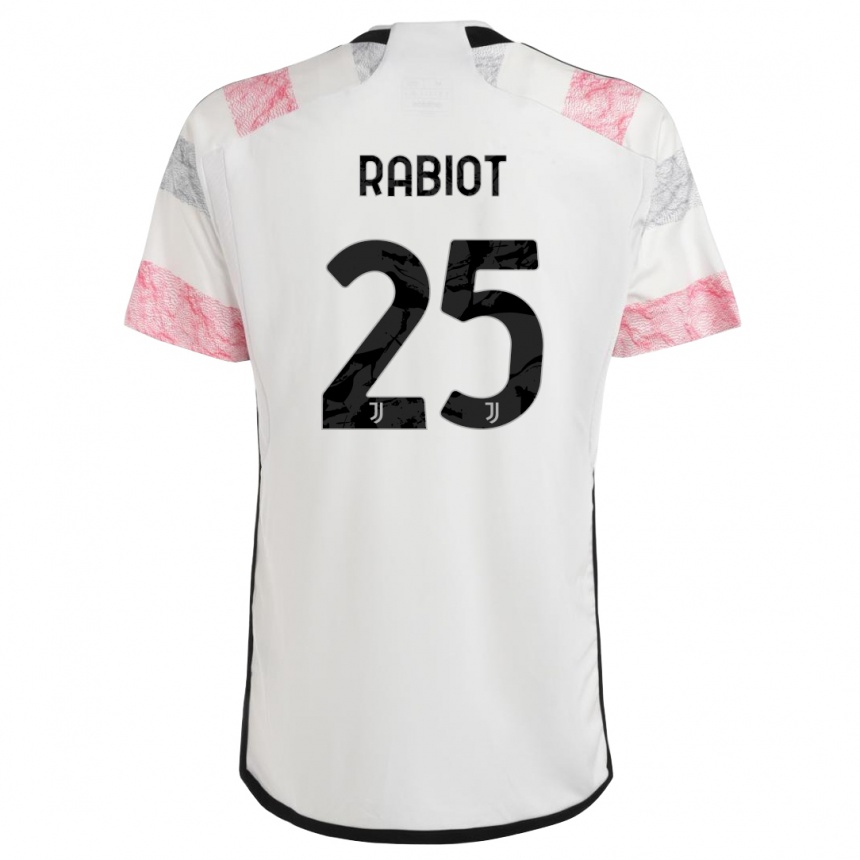 メンズフットボールアドリアン・ラビオ#25ホワイトピンクアウェイシャツ2023/24ジャージーユニフォーム
