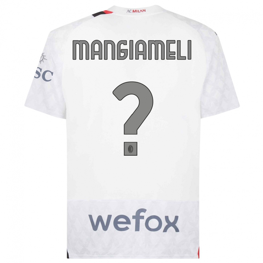 メンズフットボールフェデリコ・マンジャメリ#0白アウェイシャツ2023/24ジャージーユニフォーム