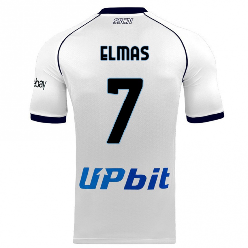 メンズフットボールエリフ・エルマス#7白アウェイシャツ2023/24ジャージーユニフォーム